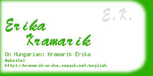 erika kramarik business card